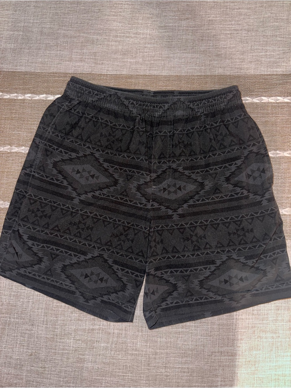 chubbies Black Tribal-Pattern Athletic Shorts